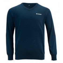 SWEATSHIRT COLLE V BLEU