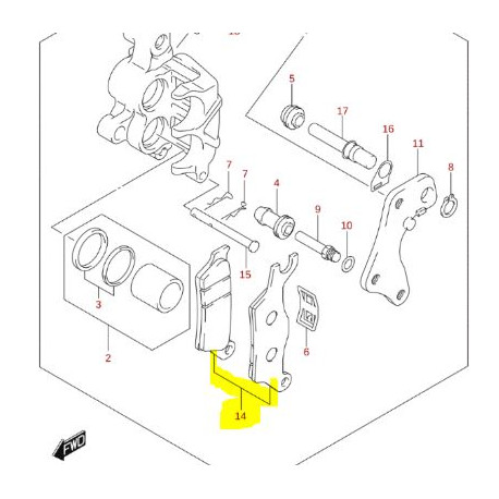 PLAQUETTE FREIN AVANT GSX-R/S 125 2022